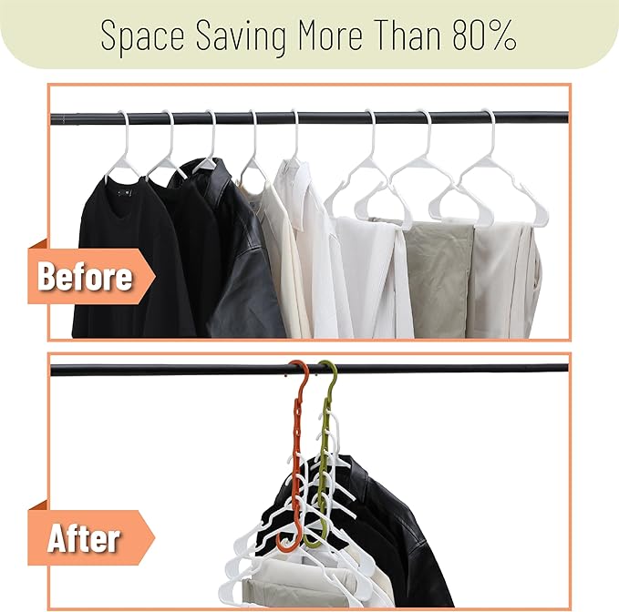 Mr. Pen- Space Saving Hangers for Clothes, Autumn Colors, Plastic Multi Clothes