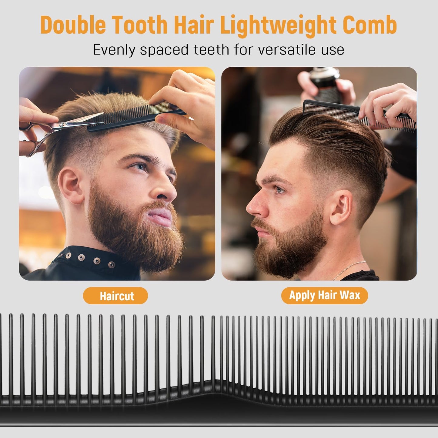 Stylemate Men's Hair Styling Combs and Brush Set - Roller Brush for Adding Volume, Pompadour, Slicked-back, Fauxhawk, Undercut Styling Combs