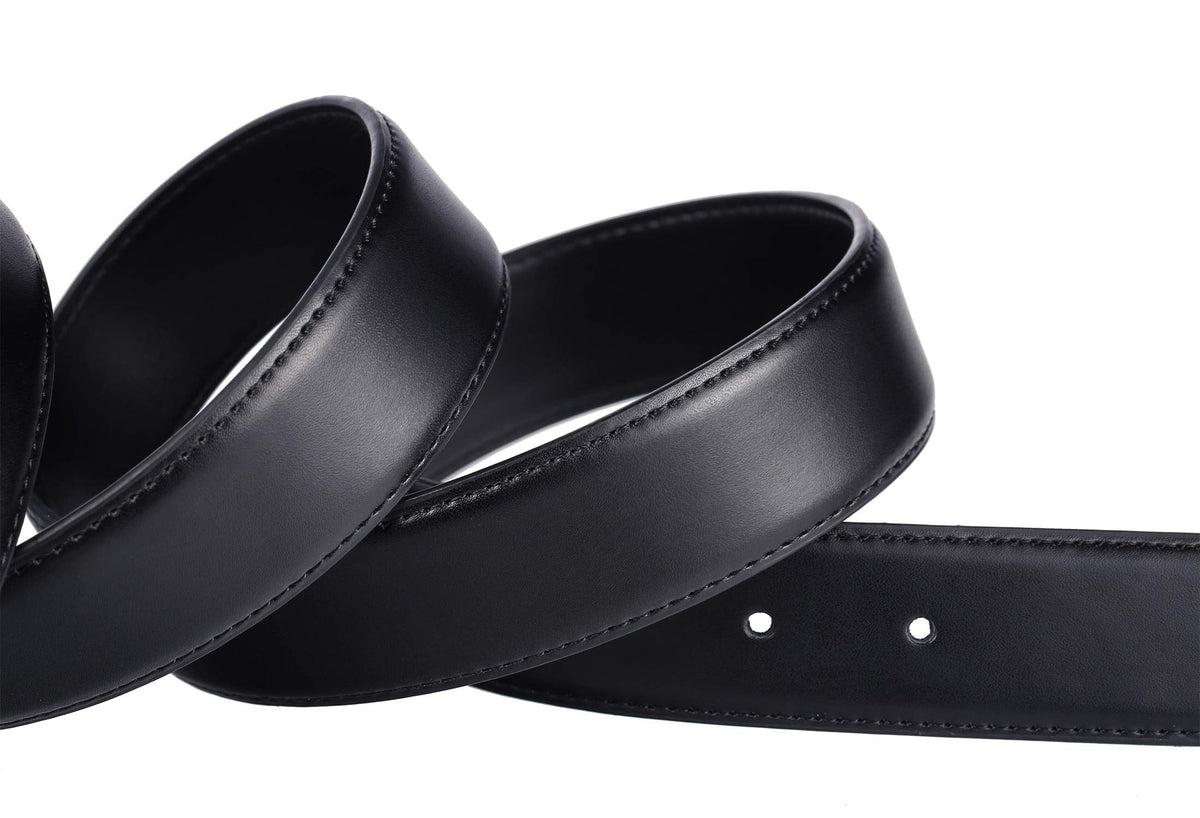 Weifert Men's Dress Belt Black Leather Belts for Jeans (32-34, Black2)