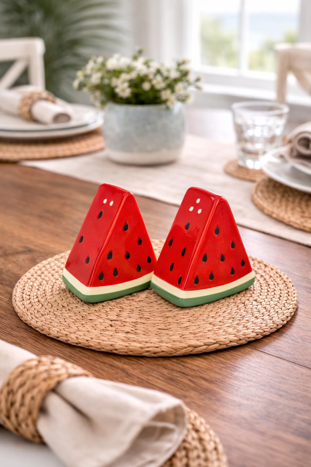The Bridge Collection Watermelon Salt and Pepper Shaker Set for Summer