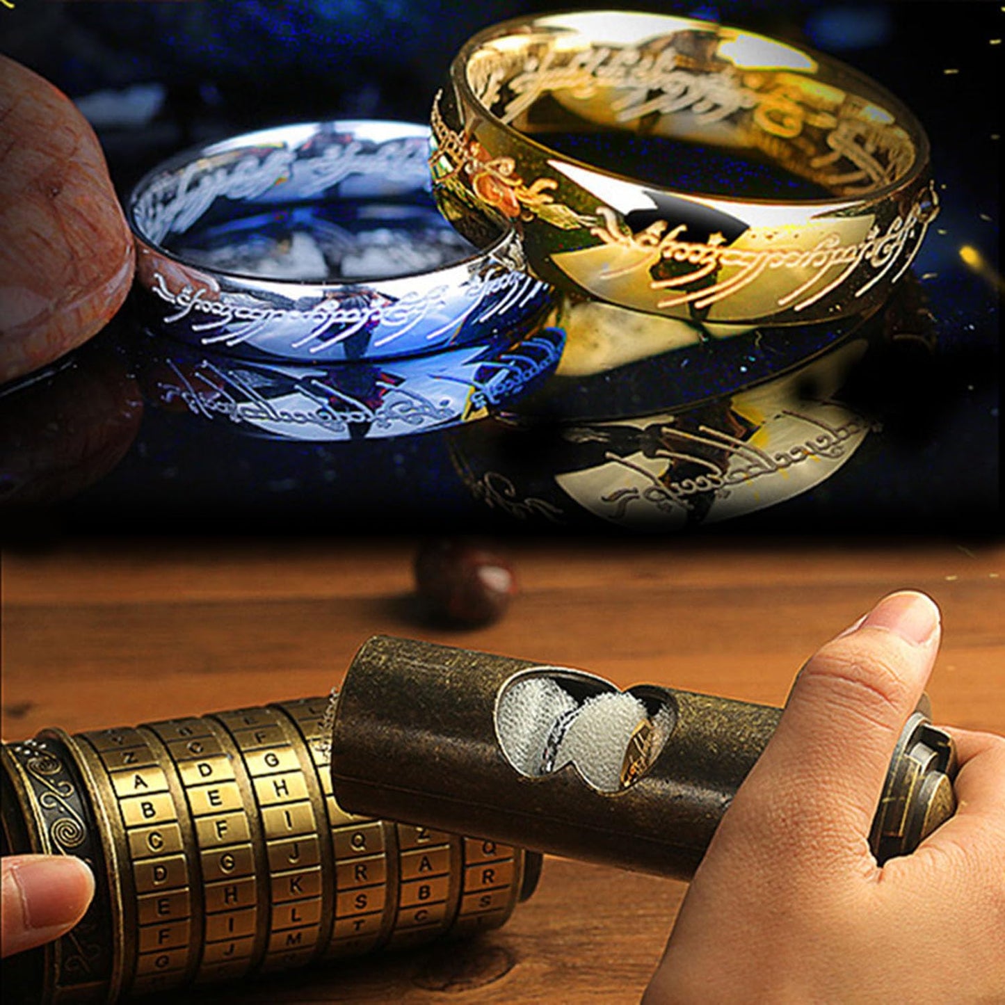 Cryptex Puzzle Boxes Da Vinci Code Mini Cryptex Lock with Hidden Compartments Anniversary Valentine's Day Mysterious birthday gifts for family and friends