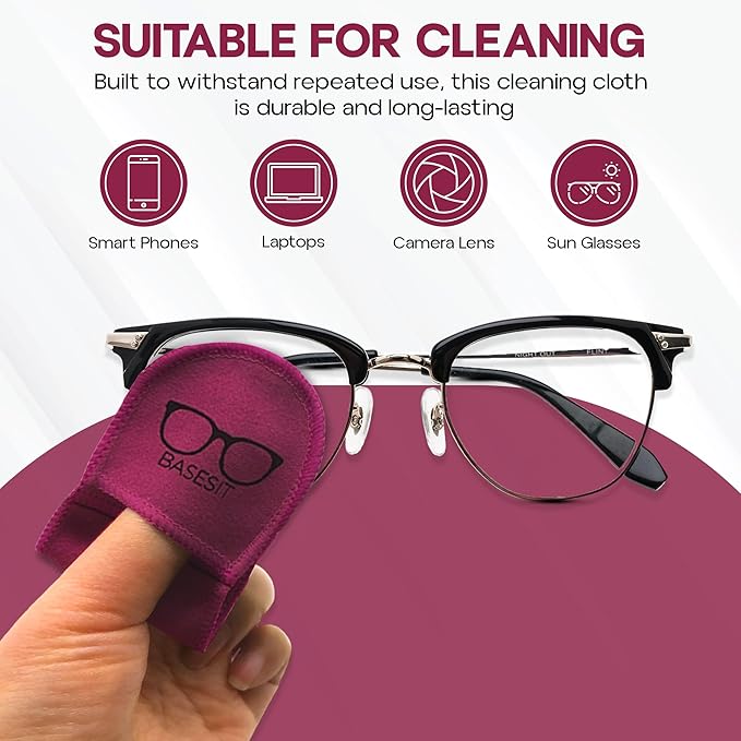 Eyeglass Cleaning Cloth, 4 Pack, Eyeglass Cleaning Wipes, Lens Wipes