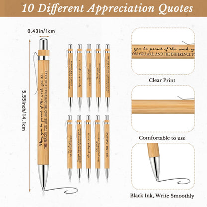 Tellingyou 20 Pcs Bulk Employee Appreciation Gifts Notebook with Pens Teacher Nurses Appreciation Week Gifts Thank You A6 to Do List Notebook for Team Office Coworker Staff Graduation