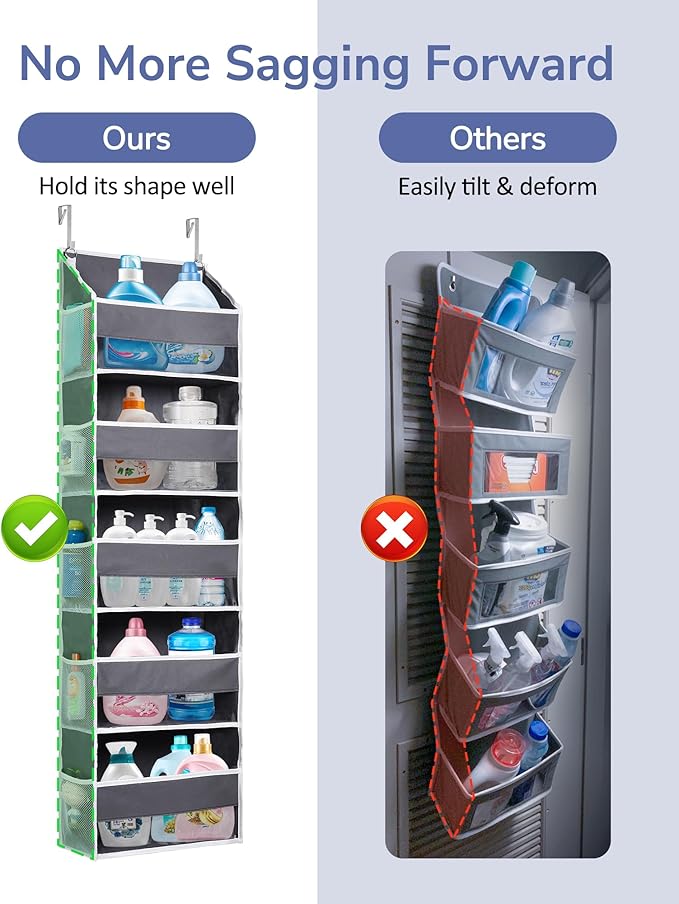 ULG 1 Pack Compact Size Over Door Organizer Slim Door Storage