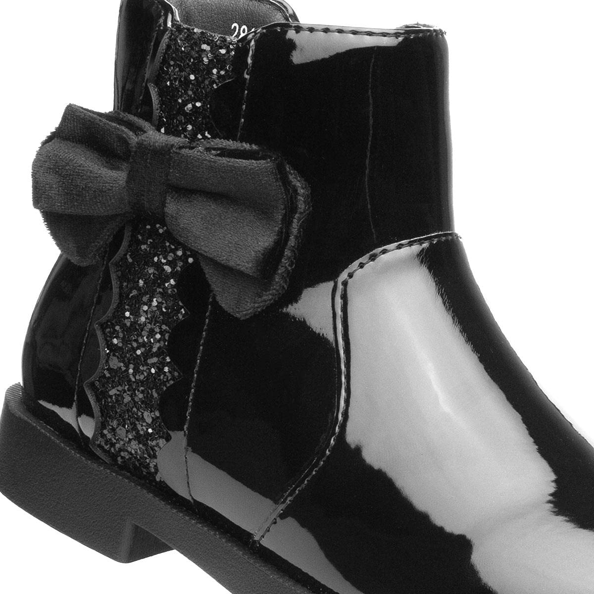 Walkright Lauren Girls Black Patent Ankle Boot - Size 13 Child UK - Black