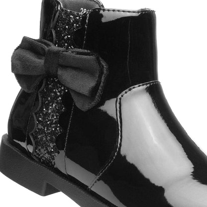 Walkright Lauren Girls Black Patent Ankle Boot - Size 13 Child UK - Black