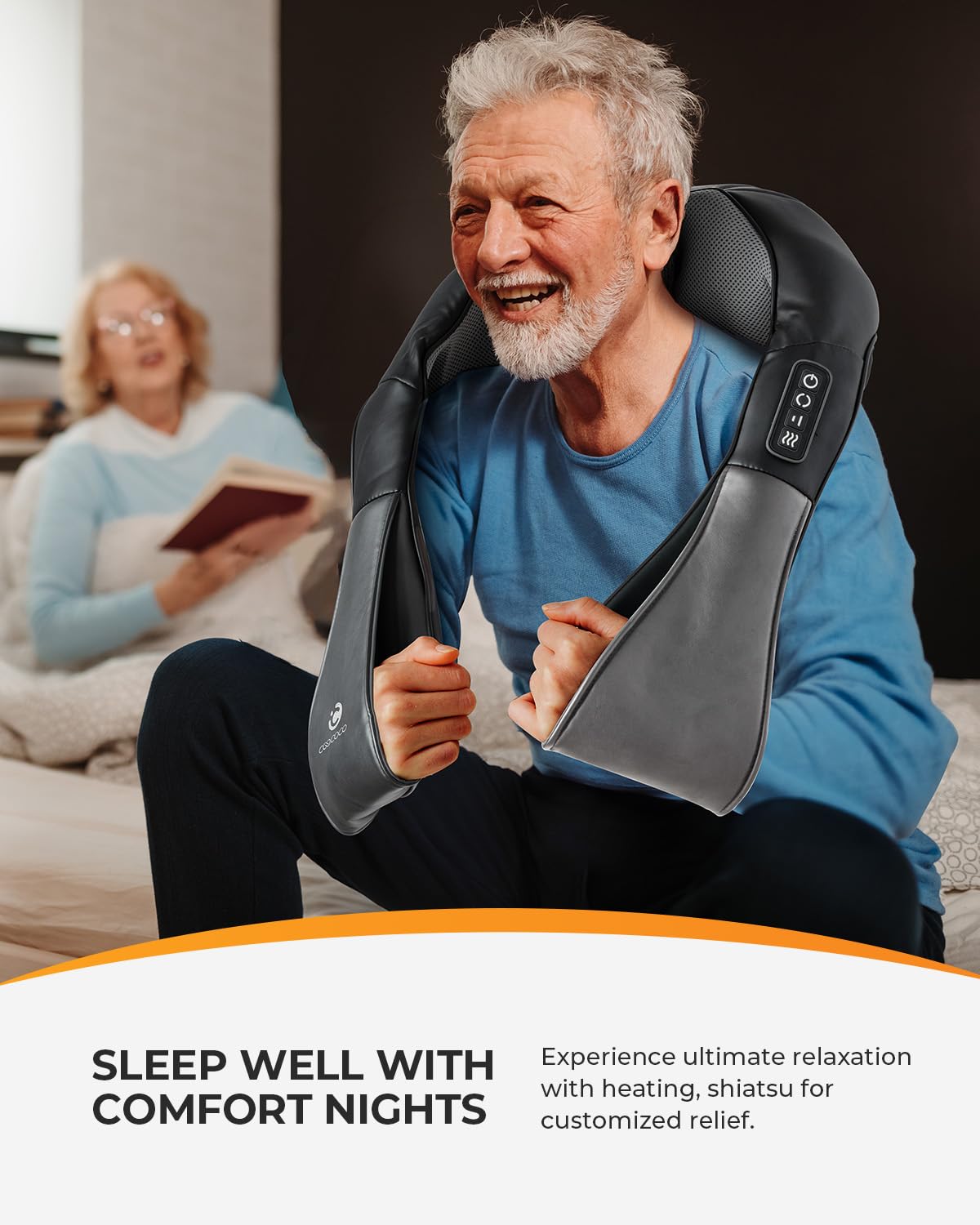 CooCoCo Upgraded Cordless Neck Massager - FSA Eligible, Back Massager for Pain Relief Deep Tissue,Shoulder Massager with Heat,6D Shiatsu Kneading,HSA Electric Rechargeable Massager,Gifts for Men Women