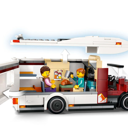 LEGO City Holiday Adventure Camper Van Toy - Creative Building Toys for 6+ Year Old Boys & Girls - Includes 3 Minifigures & Accessories - Gift Ideas for Birthdays & Holidays - 60454