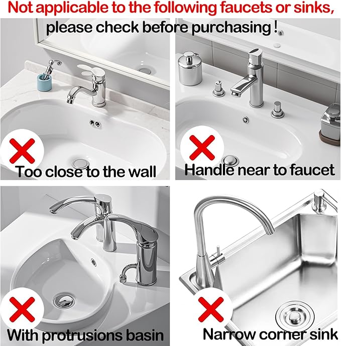 2 Pieces Black Faucet Guard & Draining Mat 8.3" Mini Splash Guard Faucet Handle