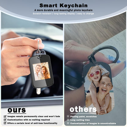 for mom, Customized Keychain with Picture, Personalized Photo Keychain with Build-in Find My Tracker, Contact Information, iOS 14.0 and Up - Perfect for Mother's Day&Birthday，Wedding，Everyday Gifting