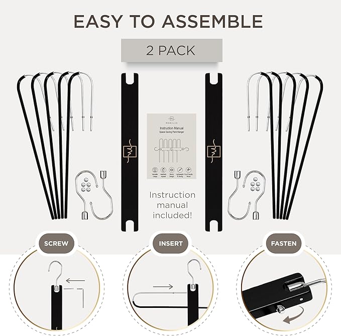 MORALVE Pants Hangers Space Saving