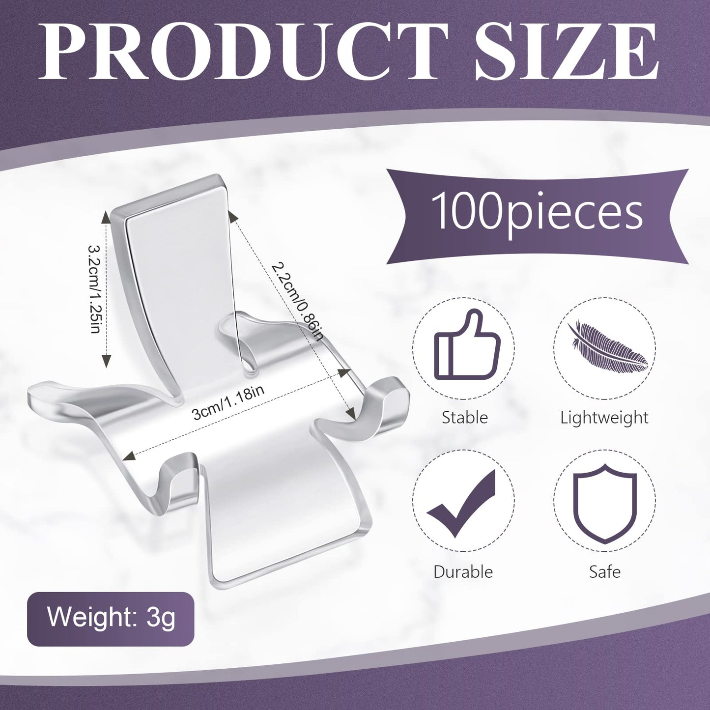 CHENGU 100 Packs Acrylic Triangle Display Holder Clear Plastic Display Easel Stands Crystal Display Clear Display Stand Collectibles Acrylic Stands for Rock Mineral Agate Coral Geodes(Small)