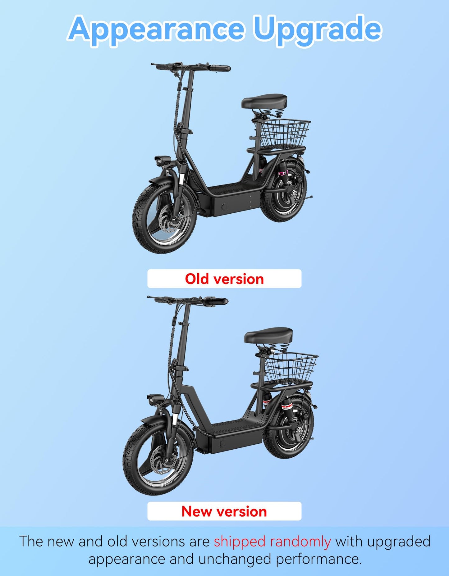 Electric Scooter Adults with Seat, 1000W Peak Motor, 35 Miles Range, 25MPH Top Speed, 14" Foldable E-Scooter with Seat and Basket for Cargo, Dual Suspension for Commuting