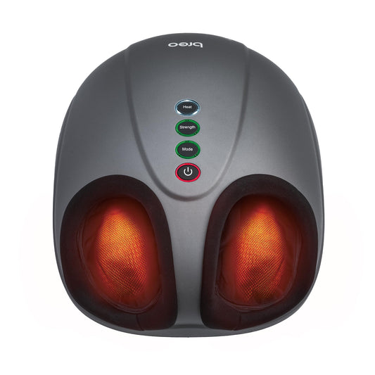 Breo Foot Massager with Heat, Deep Tissue Kneading, Shiatsu Massage Machine for Relax, Relieve Foot Pain, Plantar Fasciitis, Fits Feet Up to Men Size 12, Mother's Day Gift