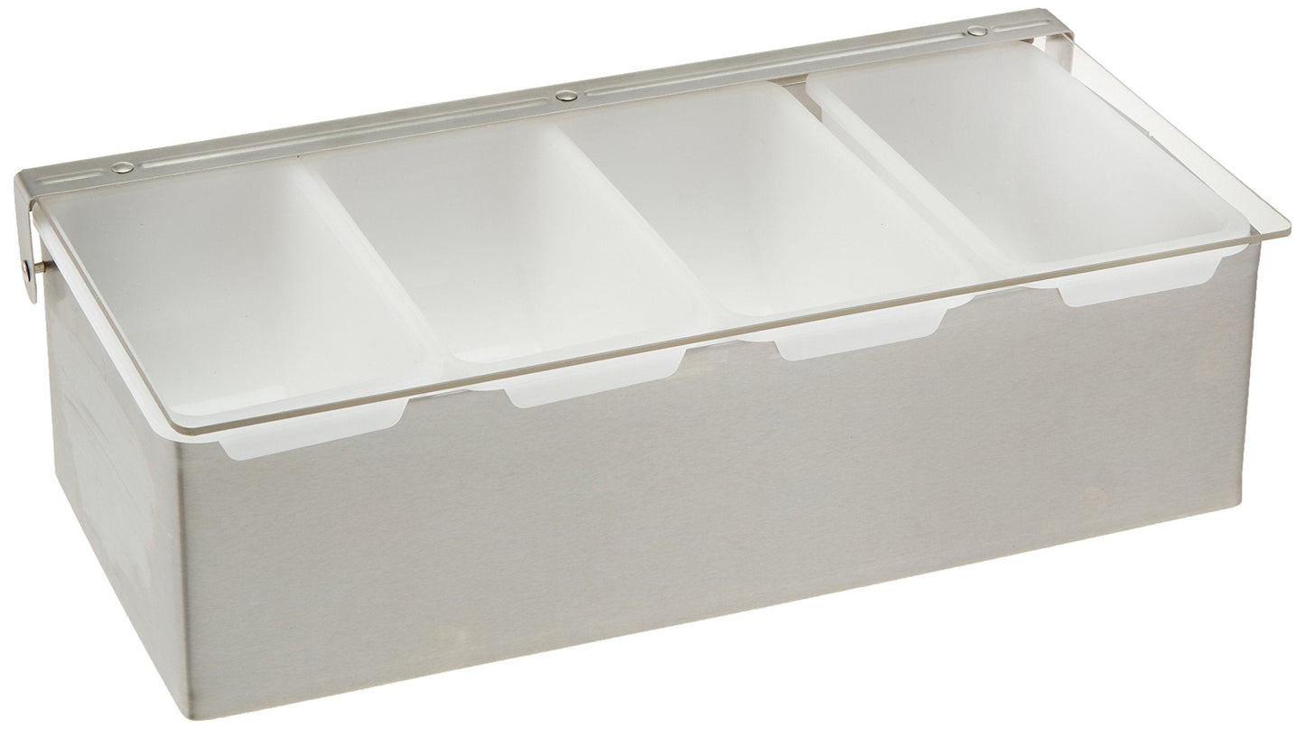 Winco Condiment Holder, 4 Compartment, S/S Base