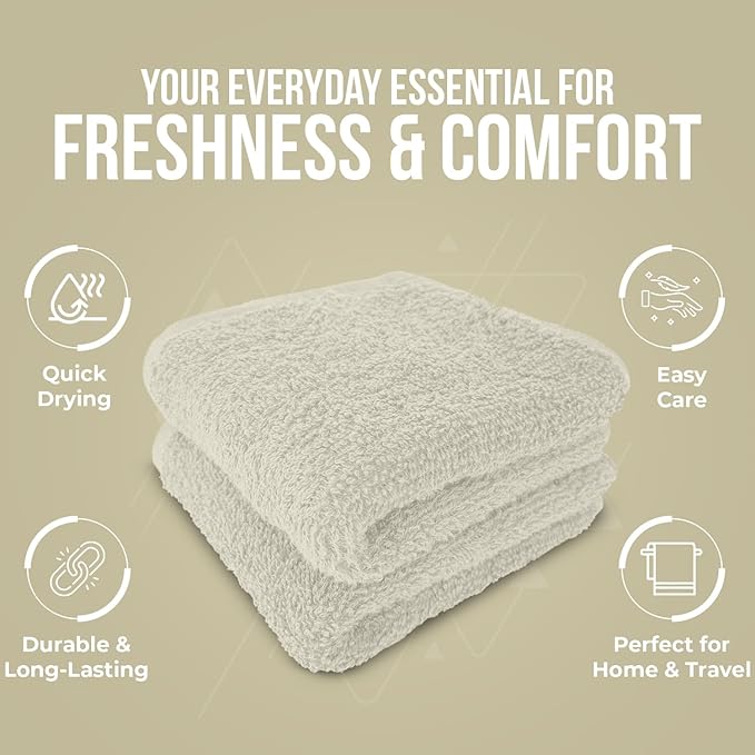 DAN RIVER 24 Pack Wash Cloths for Showering