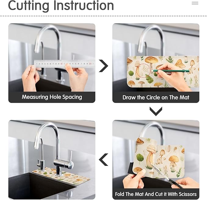 Kitchen Sink Splash Guard 1 PC 14.7 Inch Sink Faucet Mat Splash Guard