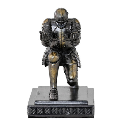 Amoysanli Executive Knight Pen Holder Decorative Resin Pen Holders For Desk Organizer Cool Ornament Gift For Office and Home (Iron)