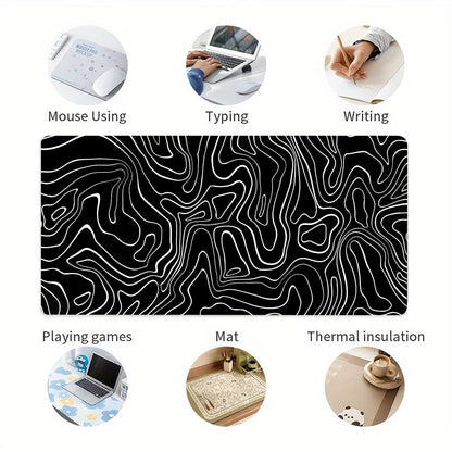Rcege Large Mouse Pad for Desk - Gaming Mouse Pad with Non-Slip Base Stitched Edges, Desk Mat for Keyboard and Mouse