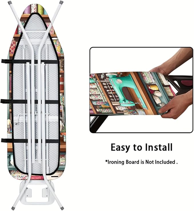 Nuxovilar Sewing Supplies Shelf Pattern Ironing Board Cover, 15×54 inch