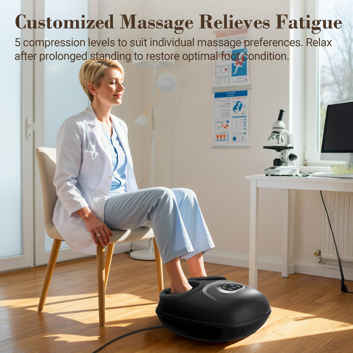 CuPiLo Foot Massager with Heat, FSA HSA Eligible Shiatsu Foot Massager Machine for Plantar Fasciitis, Vibration & Pressure for Neuropathy Pain, Gifts for Women Men, Fits Up to 12"