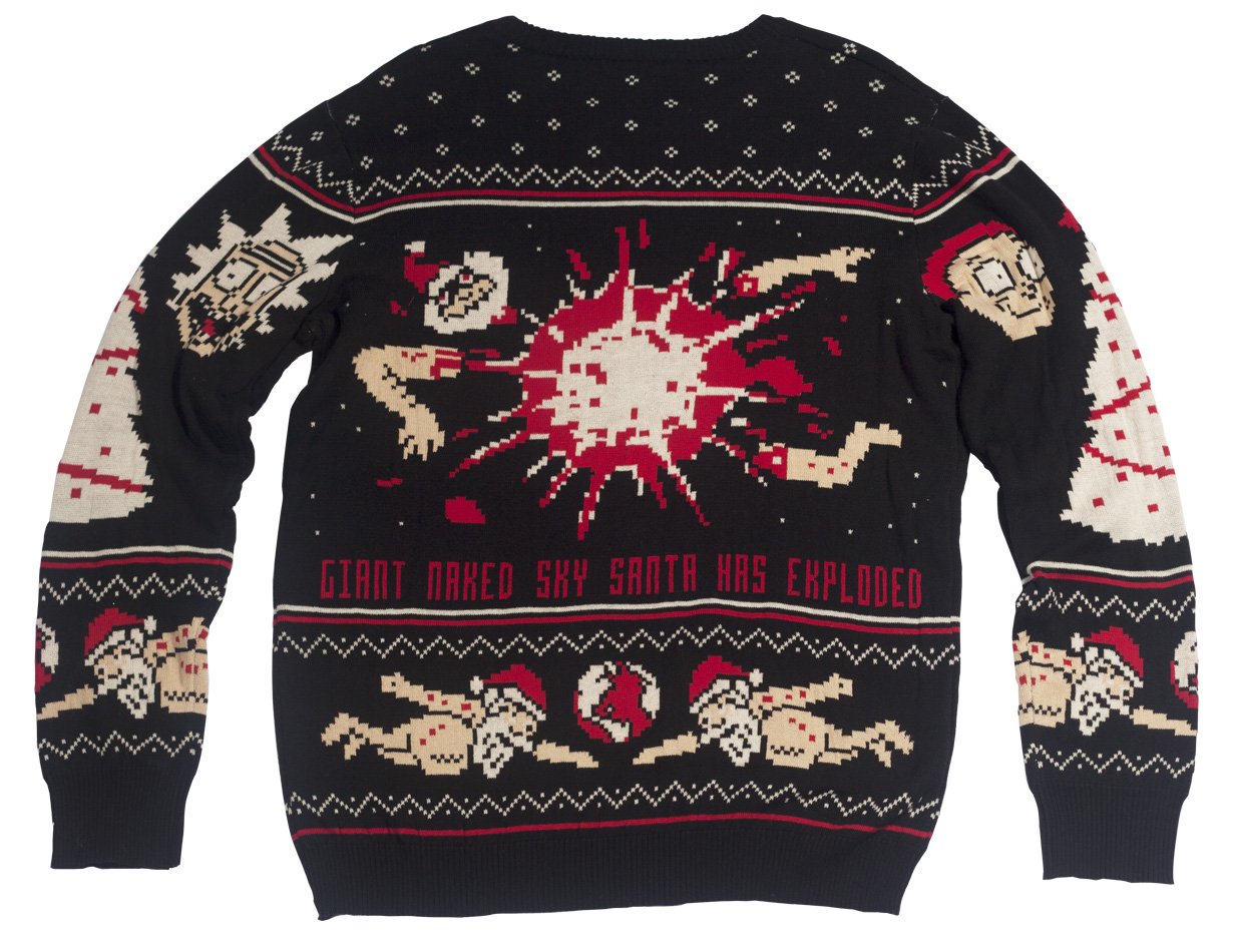 Ripple Junction Rick and Morty Adult Christmas Sweater Happy Human Holiday Novelty Sweater for Men and Women X-Large