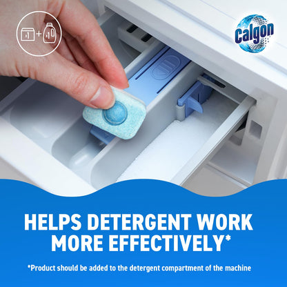Calgon 4-in-1 Washing Machine Cleaner and Water Softener Tablets, Removes Limescale & Odours, Deep Clean, Units: 45 Tablets, Size: L Pack (Packaging May Vary)