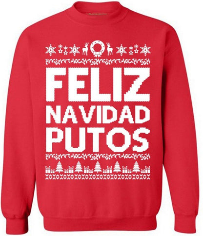 Awkward Styles 2017 Ugly Christmas Sweaters XL Feliz Navidad Putos