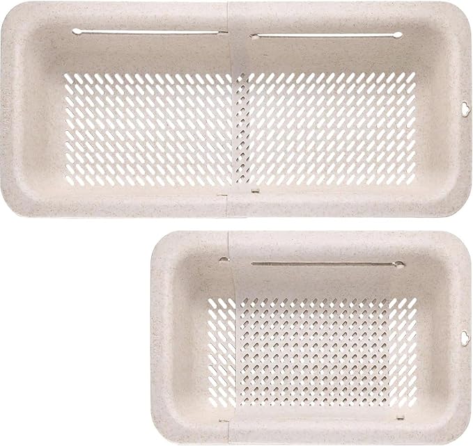LASSHSWA Collapsible Colander for Kitchen, Over the Sink Strainer Basket for