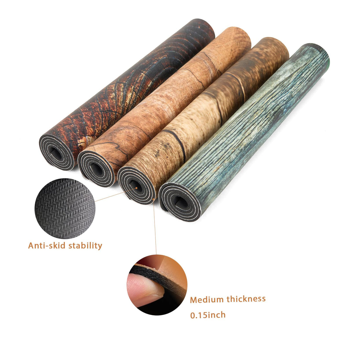 Coffee Mat 24x16 Inch, Wood Grain Coffee Placemat, Absorbent Hide Stain Rubber Backed Dish Drying Mat for Kitchen Counter, Bar Mats for Countertops, Under Coffee Bar Maker Machine Pot Espresso Staion