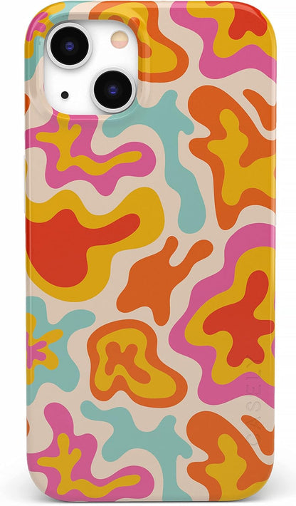 Casely iPhone 14 Case | Fit Check | Neutral Checkerboard | Compatible with MagSafe | Classic Ultra Slim Design
