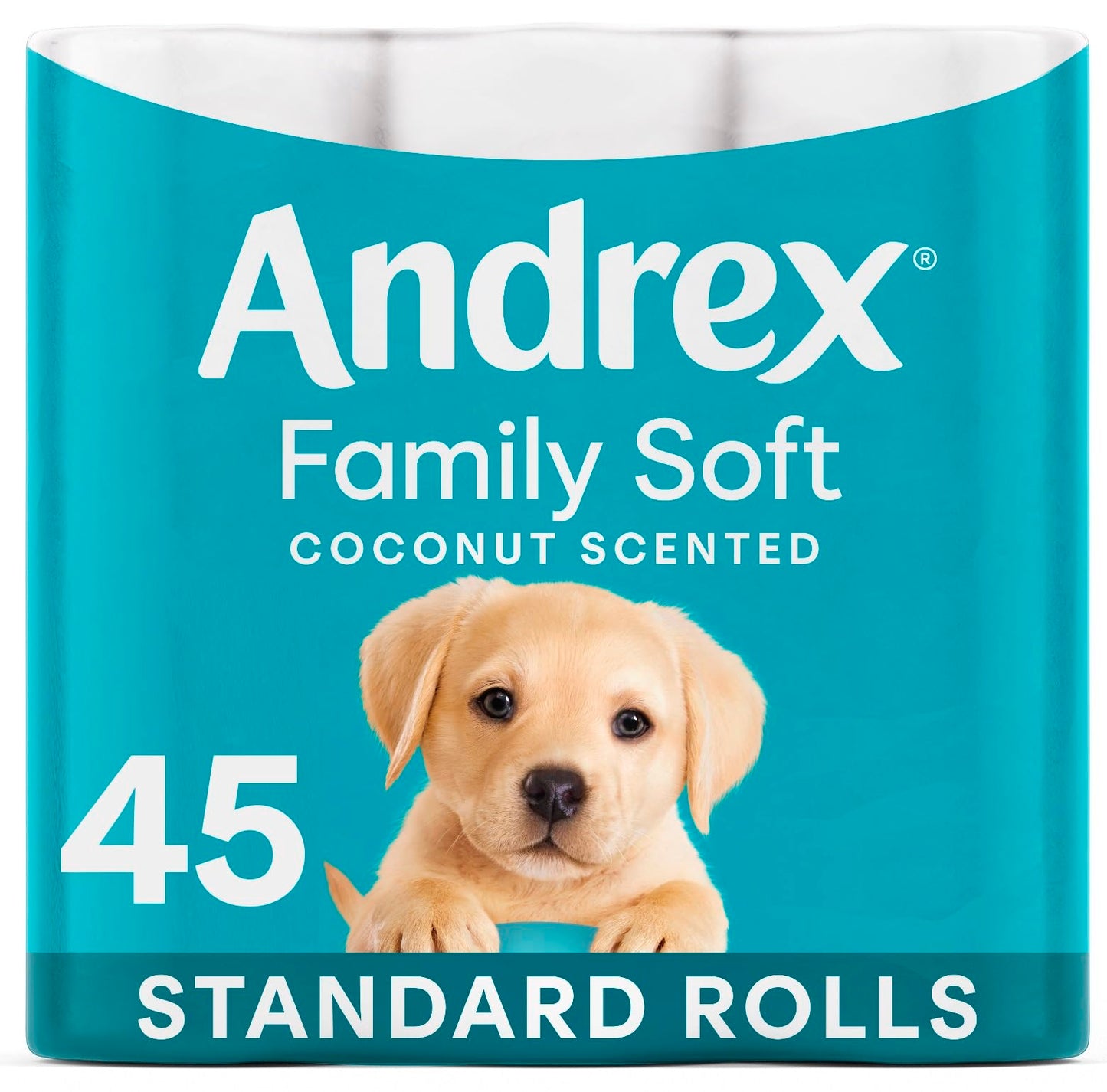 Andrex Coconut Fresh Fragrance Toilet Rolls - 45 Toilet Roll - Bulk Buy Toilet Rolls - Coconut Scented Toilet Rolls for a Fresh and Confident Clean