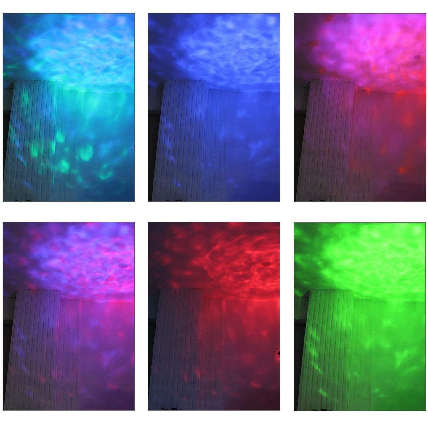 KOOT Water Wave Christmas Projector, RGB 16 Color Party Light, Sound Activated Flash Ripple LED Holiday Lighting With Remote for Disco, Halloween, Wedding, Kids Room
