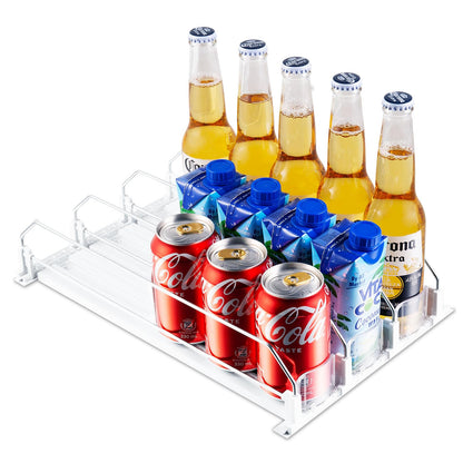 Drink Organizer for Fridge, Soda Can Dispenser for Refrigerator, Automatic Drink Dispenser for Fridge Holds up to 25 Cans, 5 Row