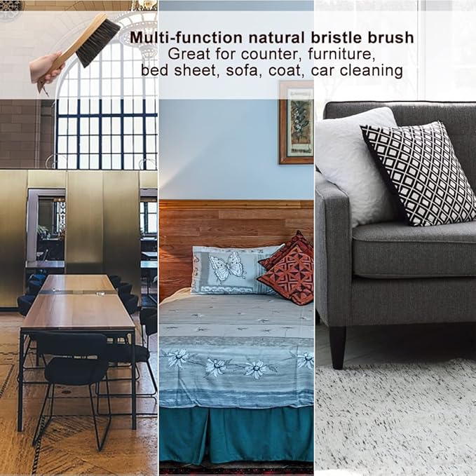 Counter Brush for Furniture Patio Woodworking Drafting Cleaning, Wooden Handle