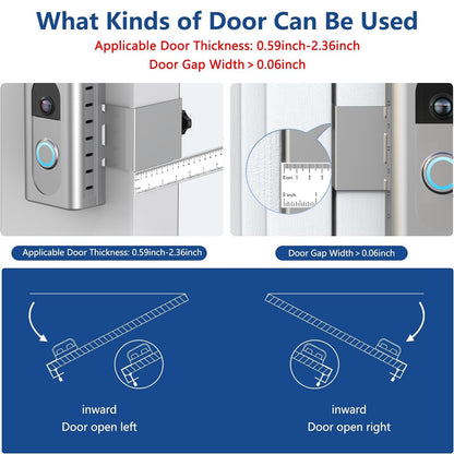 KIMILAR Anti-Theft Video Doorbell Mount Compatible with Ring/Blink Wireless Video Doorbell, Adjustable Mounting Bracket Accessories for Houses, Apartments, Businesses, Not for Security Door