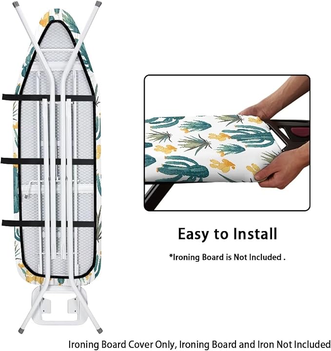 Cactus Ironing Board Cover and Padding 15 x 54 Non-Slip Ironing Board