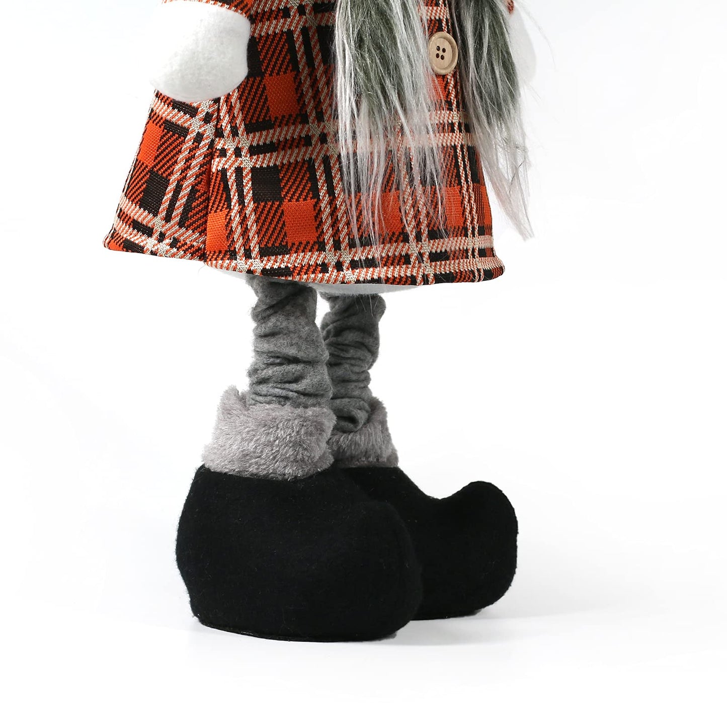 Ogrmar 2 Pack 29.5 Inch Halloween Plush Gnome Doll Handmade Swedish Gnome Scandinavian Tomte Stuffed with Retractable Spring Legs for Halloween Decorations Ornaments Holiday Home Decor