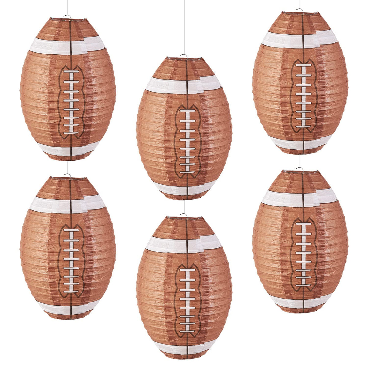Easy Joy 12 Inch Football Party Decorations Football Lanterns Football Paper Lanterns Football Hanging Lanterns Creative Football Party Decorations