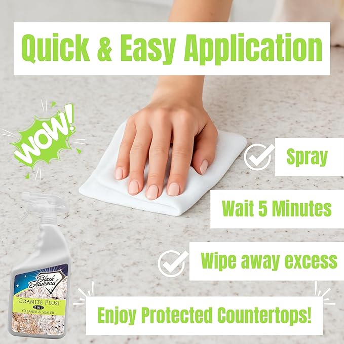 Granite Plus Deep Cleans & Seals All Natural Stone Countertops + Ultimate Grout