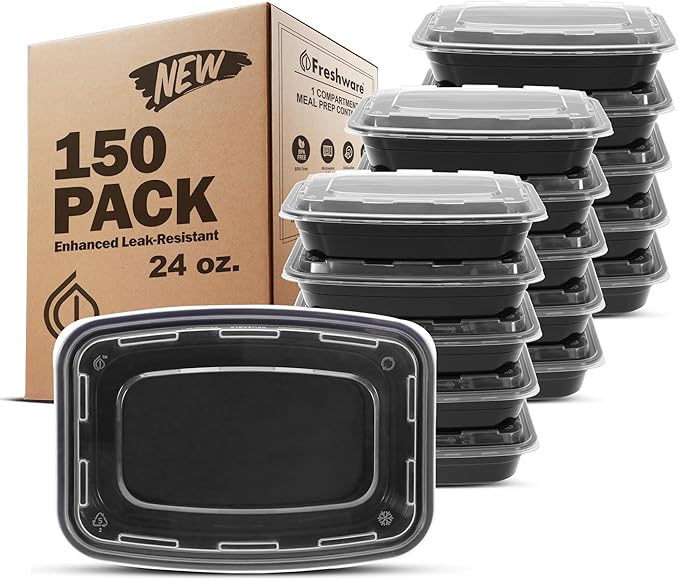 Freshware Meal Prep Containers 1 Compartment Food Storage Containers
