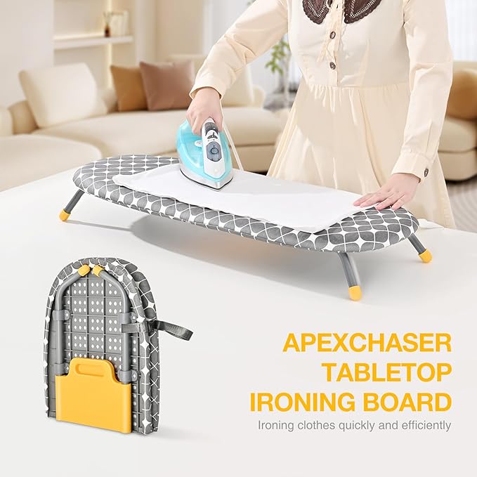 APEXCHASER Foldable Ironing Board, Tabletop Small Iron Board