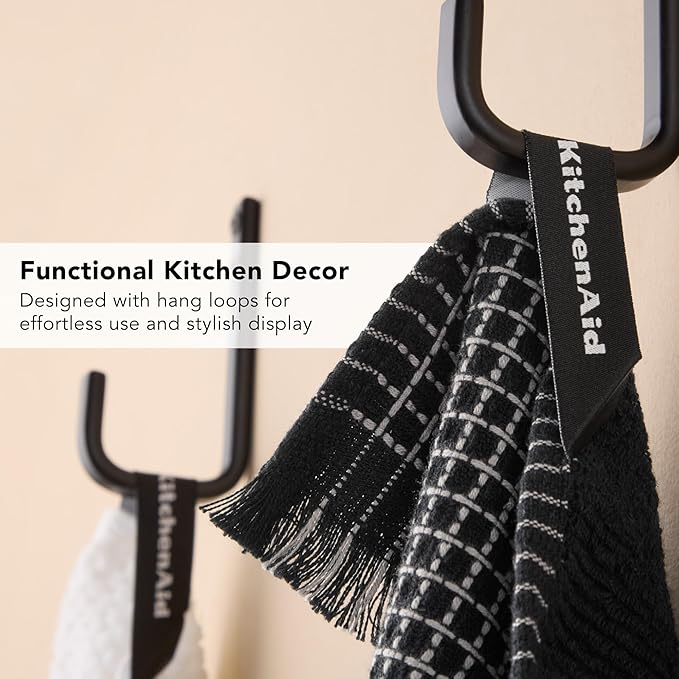 KitchenAid Gourmet Series Gridlines Kitchen Towels 3-Pack Set, 100% Cotton