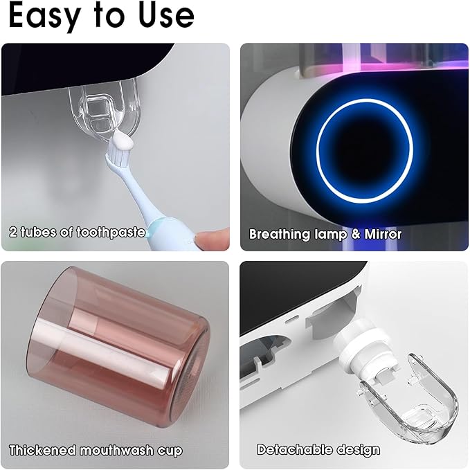 iHave Toothbrush Holders for Bathrooms, UV Toothbrush Sanitizer and Holder