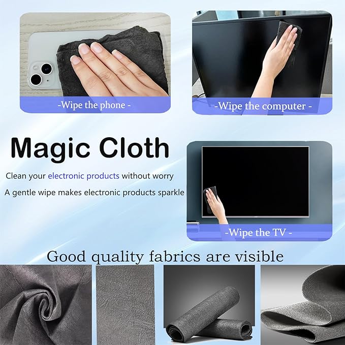 10pcs 9×7 Inches Real Magic Cloth Thickened Magic Cleaning Cloth Microfiber