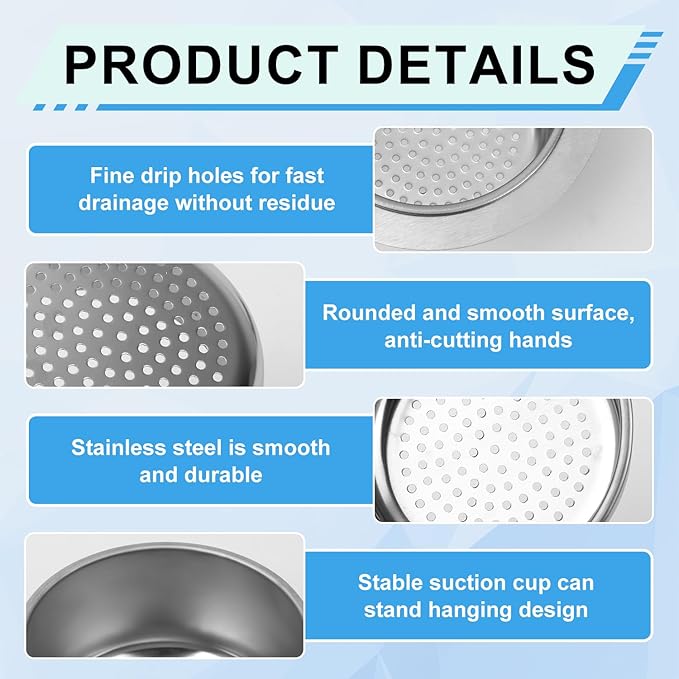 2pcs Swan-Shaped Drain Basket, Stainless Steel Sink Strainer Catcher
