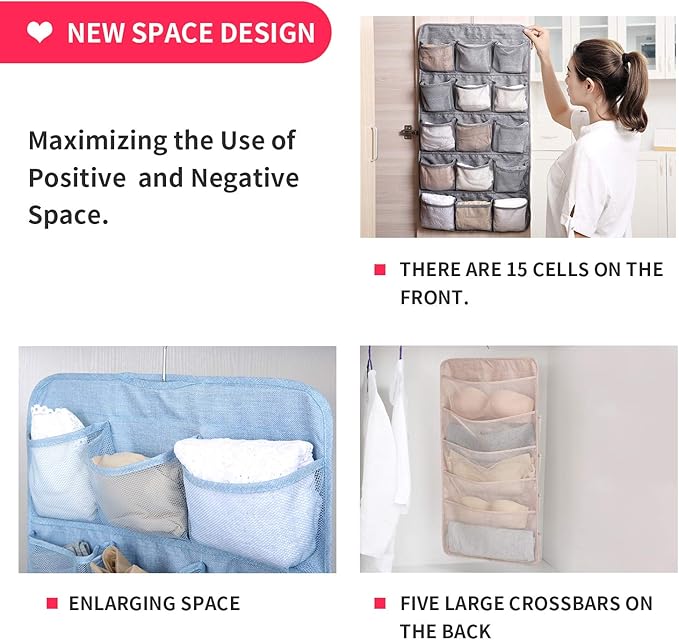 Bseash Enlarged Closet Hanging Bra Organizer