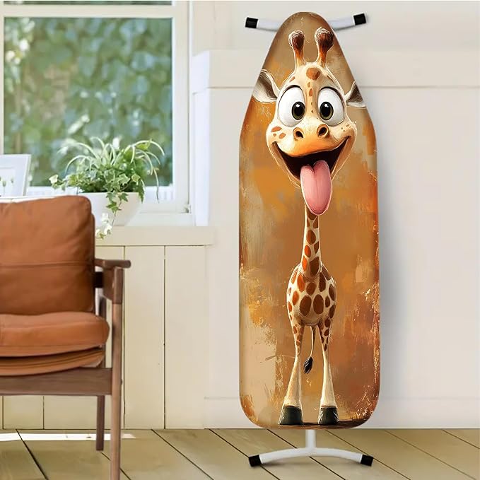 Nuxovilar Cartoon Giraffe Pattern Ironing Board Cover, 15 * 54inch, Fits Most