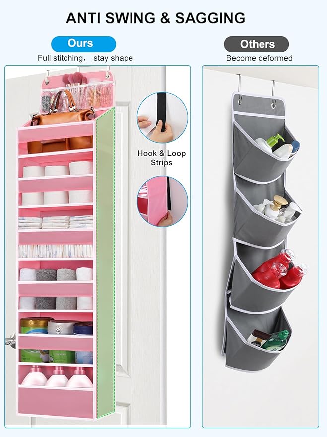 Over Door Hanging Organizer, No Tilt Baby Closet Organizer