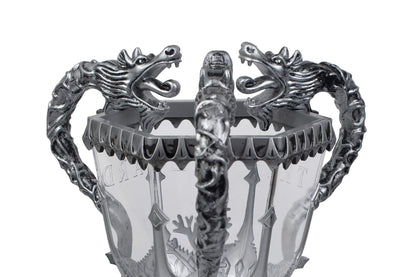 Harry Potter Triwizard Cup Battery Operated Mood Light | 13-Inch Tall LED Lamp,Silver